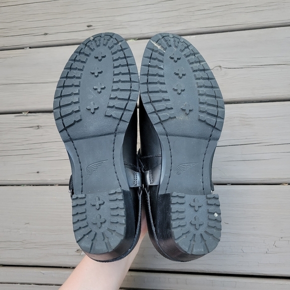 Red Wing Shoes Black Leather Stud Strap Moto Harness Ankle Booties Boots 9.5 - Picture 6 of 8